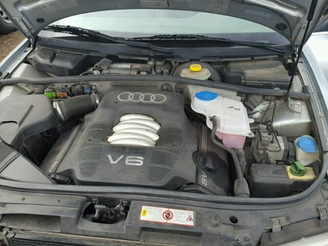 WAUGD28D4WA215676 - 1998 AUDI A4 SILVER photo 7