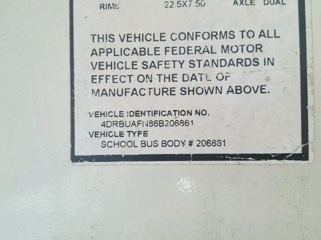 4DRBUAFN86B206861 - 2006 IC CORPORATION 3000 黄色 照片 10