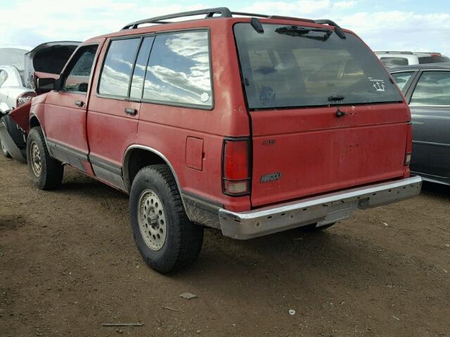 1GNDT13W3R0139932 - 1994 CHEVROLET BLAZER RED photo 3