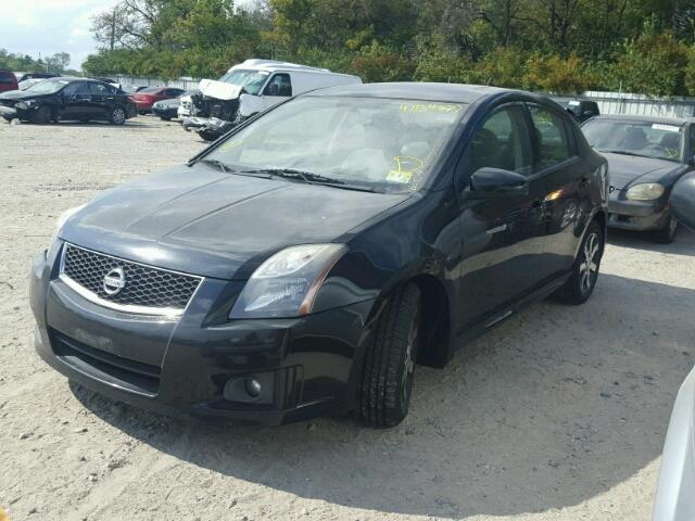 3N1AB6AP6BL723292 - 2011 NISSAN SENTRA BLACK photo 2