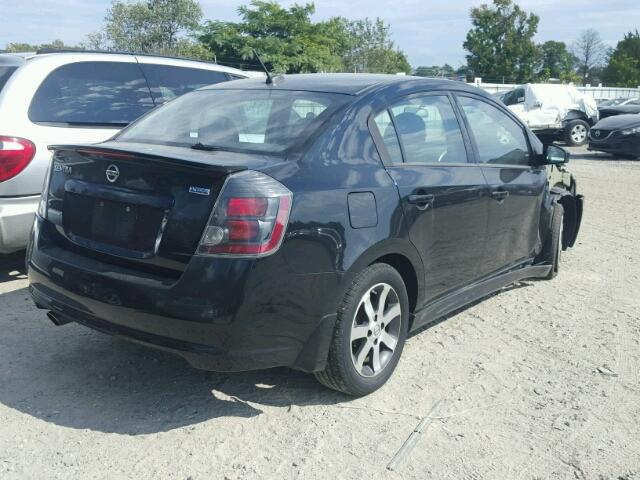 3N1AB6AP6BL723292 - 2011 NISSAN SENTRA BLACK photo 4