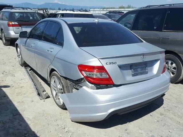 WDDGF56X49R042510 - 2009 MERCEDES-BENZ C 350 SILVER photo 3