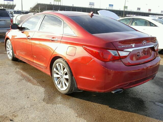 5NPEC4AB4CH483164 - 2012 HYUNDAI SONATA RED photo 3