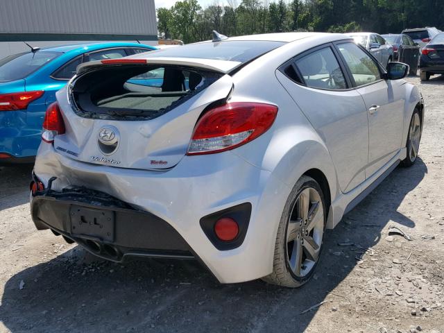 KMHTC6AE1DU142305 - 2013 HYUNDAI VELOSTER T GRAY photo 4