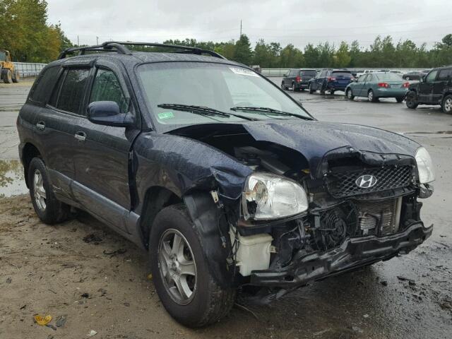 KM8SC73E44U826862 - 2004 HYUNDAI SANTA FE BLUE photo 1