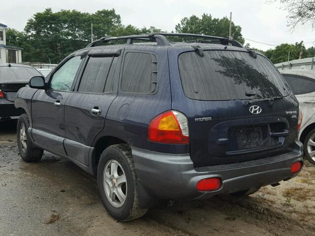 KM8SC73E44U826862 - 2004 HYUNDAI SANTA FE BLUE photo 3