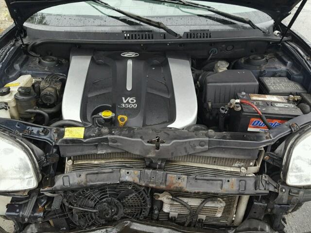 KM8SC73E44U826862 - 2004 HYUNDAI SANTA FE BLUE photo 7