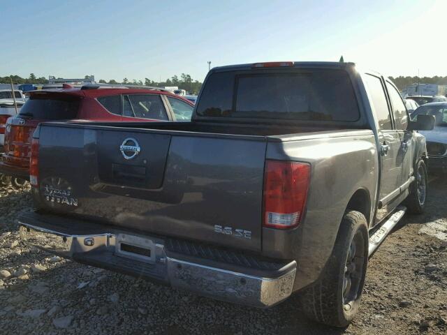 1N6BA07A65N563615 - 2005 NISSAN TITAN XE GRAY photo 4