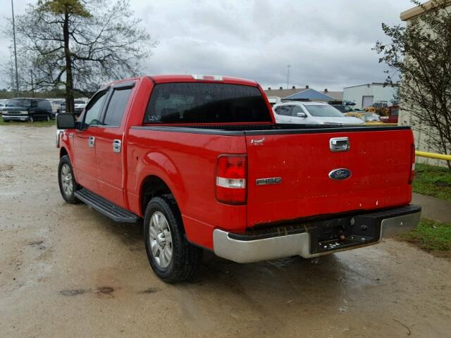 1FTPW12V97KC51478 - 2007 FORD F150 RED photo 3