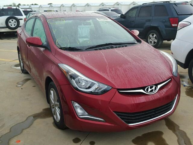 5NPDH4AE3FH601359 - 2015 HYUNDAI ELANTRA RED photo 1