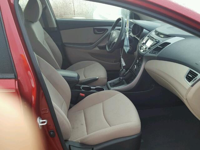 5NPDH4AE3FH601359 - 2015 HYUNDAI ELANTRA RED photo 5