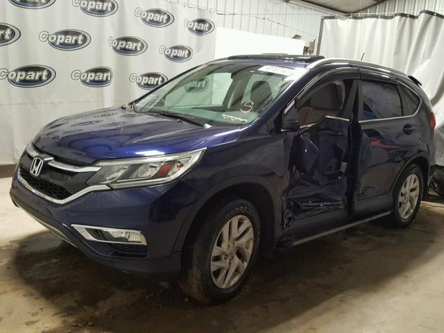 2HKRM3H78FH500952 - 2015 HONDA CR-V BLUE photo 2