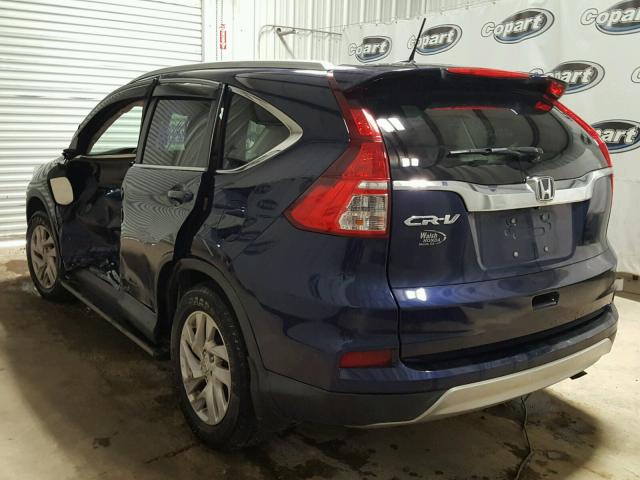 2HKRM3H78FH500952 - 2015 HONDA CR-V BLUE photo 3