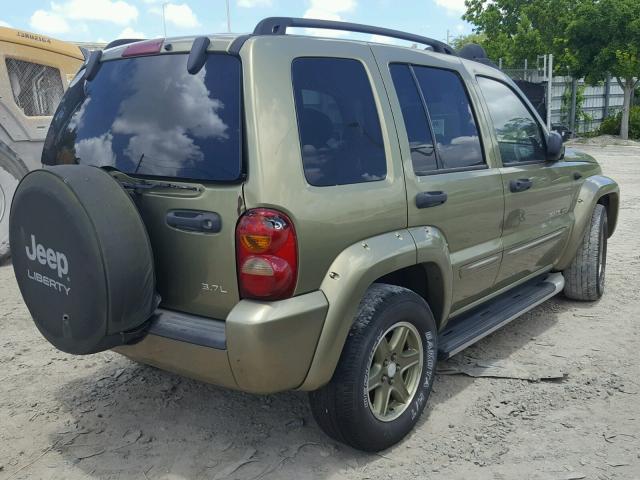 1J4GK38K62W295289 - 2002 JEEP LIBERTY RE GREEN photo 4