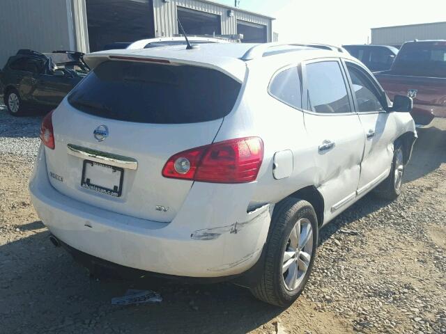 JN8AS5MT7DW506805 - 2013 NISSAN ROGUE S WHITE photo 4