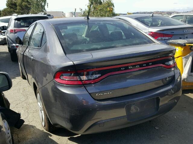 1C3CDFBB9FD351725 - 2015 DODGE DART SXT GRAY photo 3