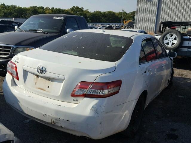 4T1BF3EK9AU563640 - 2010 TOYOTA CAMRY BASE WHITE photo 4