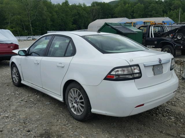 YS3FA4CY7A1609980 - 2010 SAAB 9-3 2.0T WHITE photo 3