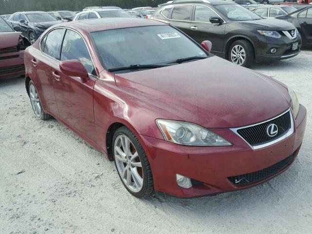 JTHBK262775049294 - 2007 LEXUS IS 250 RED photo 1