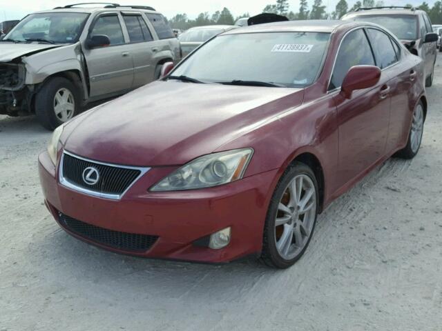 JTHBK262775049294 - 2007 LEXUS IS 250 RED photo 2