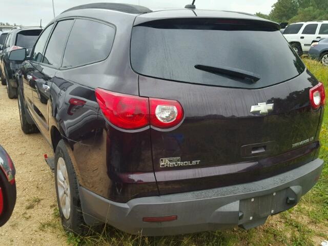 1GNLREED7AS115414 - 2010 CHEVROLET TRAVERSE BURGUNDY photo 3