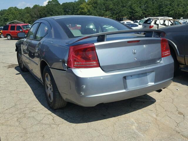 2B3KA43R07H661347 - 2007 DODGE CHARGER BLUE photo 3