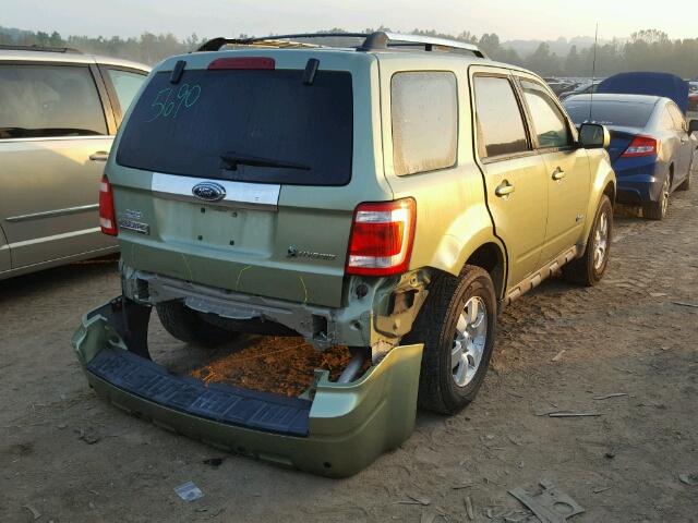 1FMCU49319KB93889 - 2009 FORD ESCAPE HYB GREEN photo 4