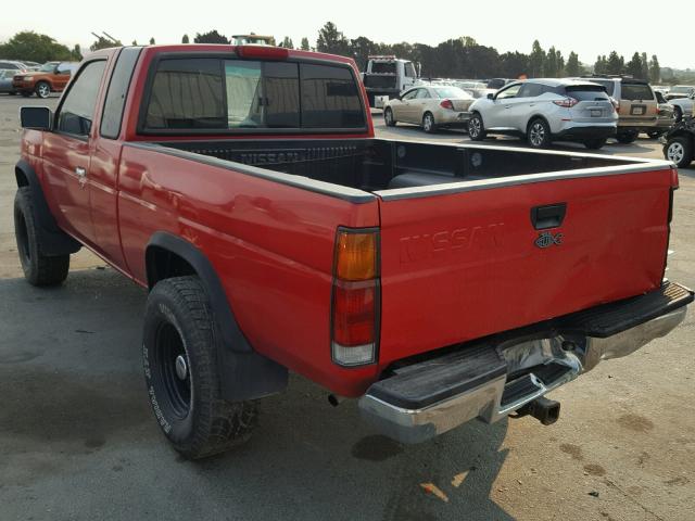 1N6SD16Y2RC362596 - 1994 NISSAN TRUCK KING RED photo 3