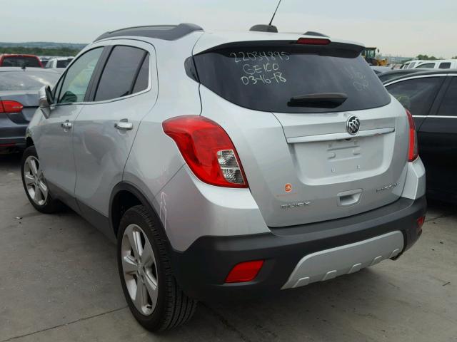 KL4CJASB6FB057549 - 2015 BUICK ENCORE SILVER photo 3