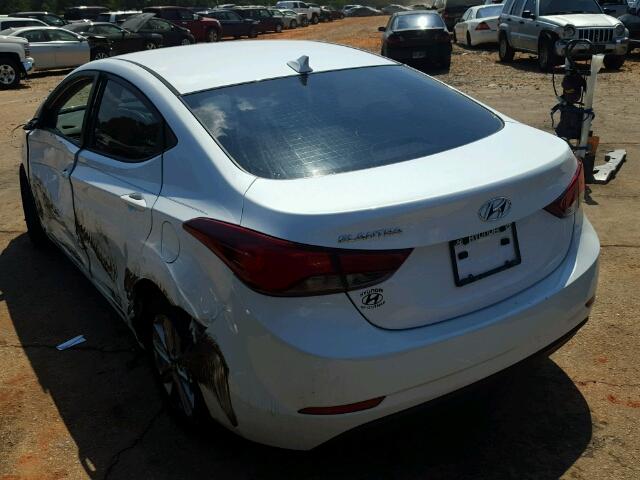 5NPDH4AE8FH582369 - 2015 HYUNDAI ELANTRA WHITE photo 3