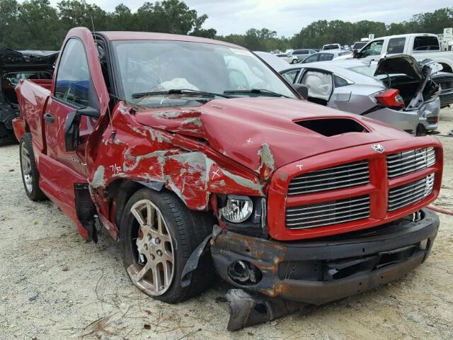 3D3HA16H34G269928 - 2004 DODGE RAM SRT10 RED photo 1