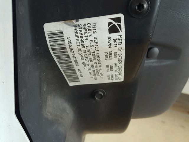 1G8AJ52F44Z190686 - 2004 SATURN ION LEVEL WHITE photo 10