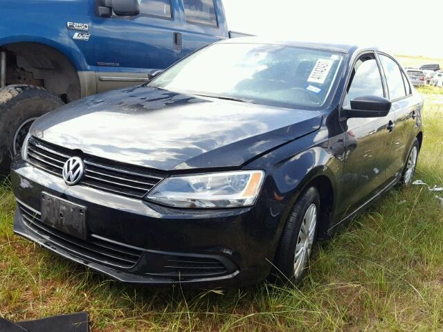 3VW2K7AJ6EM433374 - 2014 VOLKSWAGEN JETTA BASE BLACK photo 2