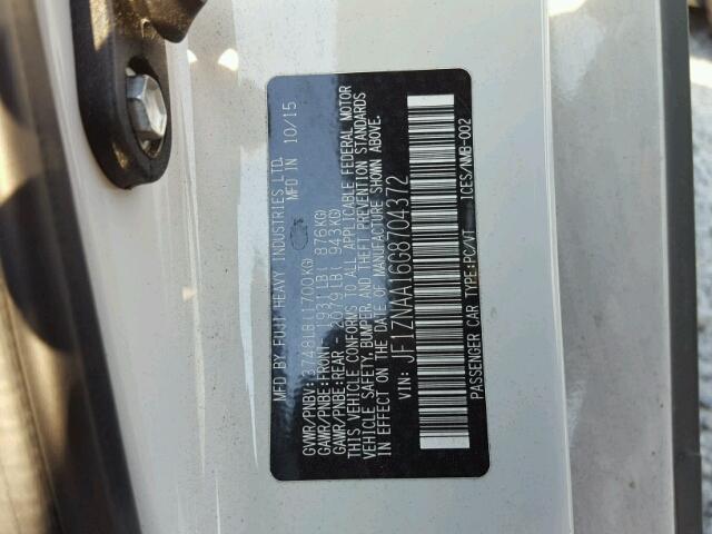 JF1ZNAA16G8704372 - 2016 TOYOTA SCION FR-S WHITE photo 10