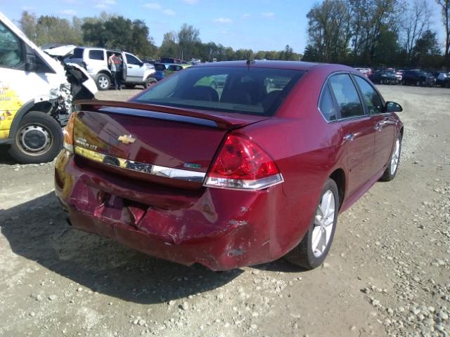 2G1WC5EMXB1133035 - 2011 CHEVROLET IMPALA LTZ RED photo 4