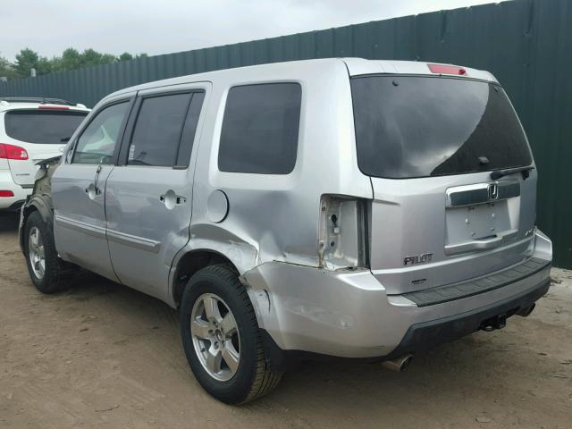 5FNYF4H51BB059202 - 2011 HONDA PILOT EXL SILVER photo 3