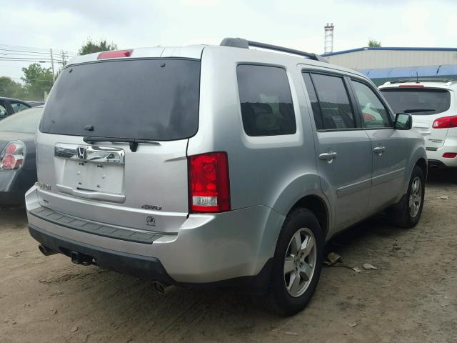 5FNYF4H51BB059202 - 2011 HONDA PILOT EXL SILVER photo 4