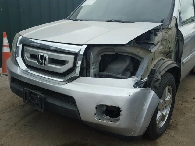 5FNYF4H51BB059202 - 2011 HONDA PILOT EXL SILVER photo 9