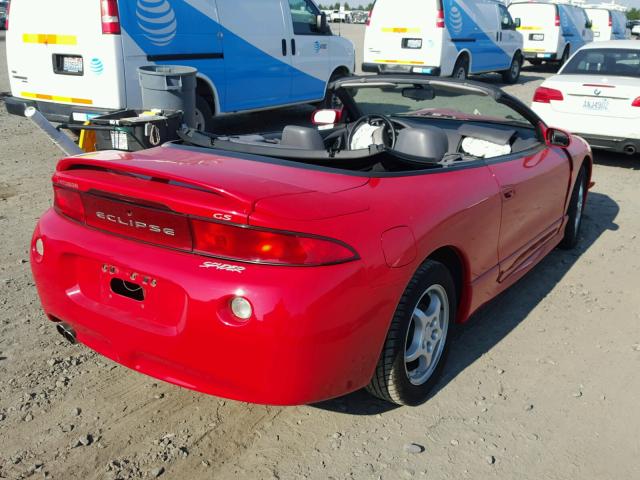 4A3AX35G2VE133583 - 1997 MITSUBISHI ECLIPSE SP RED photo 4