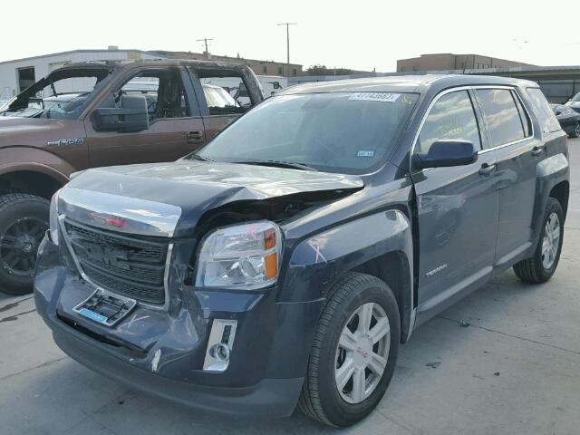 2GKALMEK3F6387032 - 2015 GMC TERRAIN SL BLUE photo 2