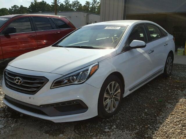 5NPE34AF7FH083011 - 2015 HYUNDAI SONATA SPO WHITE photo 2