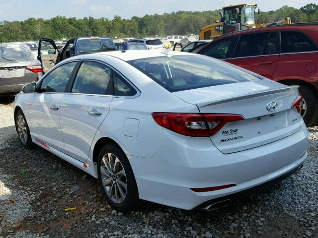 5NPE34AF7FH083011 - 2015 HYUNDAI SONATA SPO WHITE photo 3