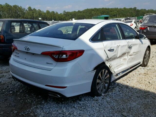 5NPE34AF7FH083011 - 2015 HYUNDAI SONATA SPO WHITE photo 4