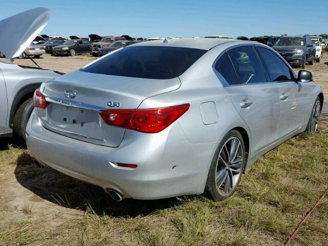 JN1BV7AP3FM331948 - 2015 INFINITI Q50 BASE SILVER photo 4