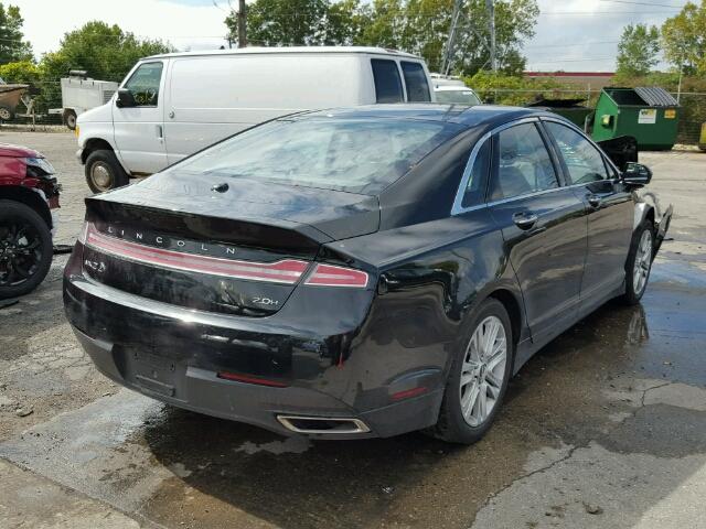 3LN6L2LU0ER834607 - 2014 LINCOLN MKZ HYBRID BLACK photo 4