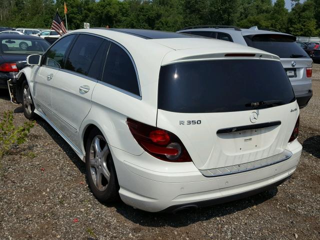 4JGCB65E59A093745 - 2009 MERCEDES-BENZ R 350 4MAT WHITE photo 3