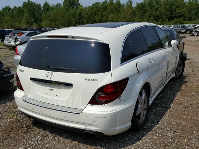 4JGCB65E59A093745 - 2009 MERCEDES-BENZ R 350 4MAT WHITE photo 4