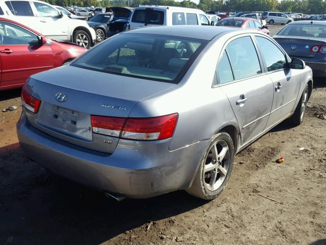 5NPEU46F07H183992 - 2007 HYUNDAI SONATA SE SILVER photo 4