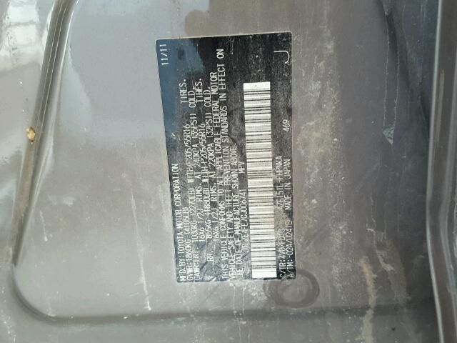 JTLZE4FE7CJ006741 - 2012 TOYOTA SCION XB 金色 照片 10