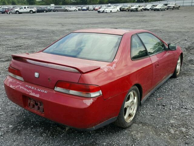 JHMBB6145WC002582 - 1998 HONDA PRELUDE RED photo 4